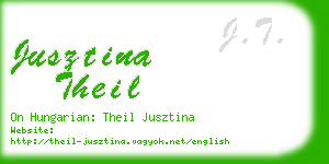 jusztina theil business card